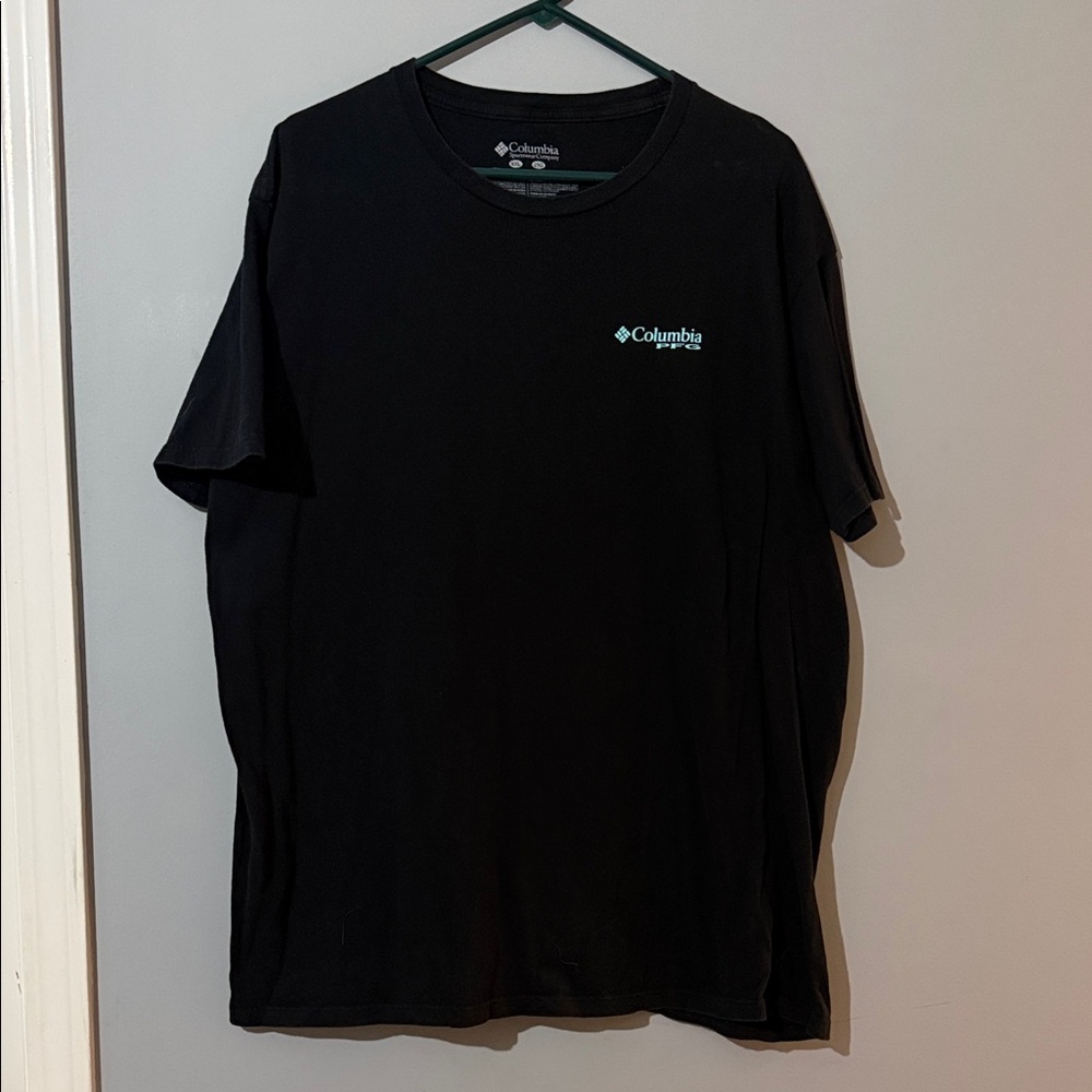 Columbia PFG Men's Black Tee with Logo size 2XL VGUC
